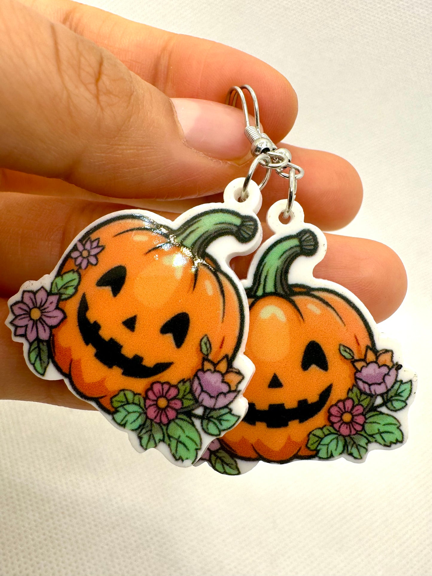 E544 Aretes Calabaza Halloween