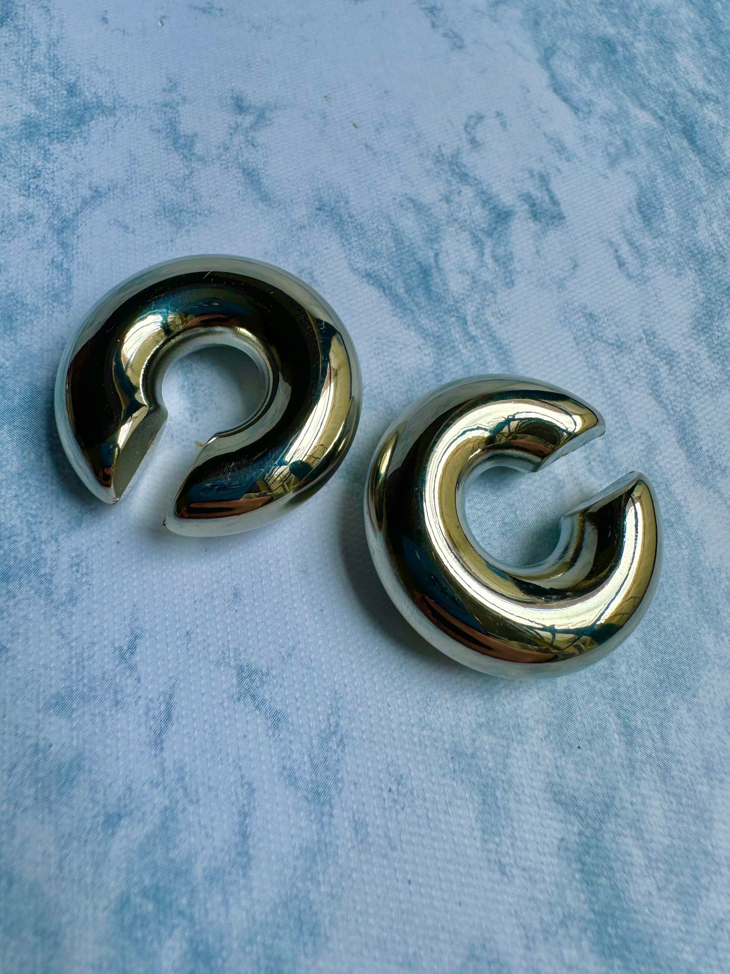 E1161 Aretes ear cuff chunky aleación chapado en oro 18 k plateado