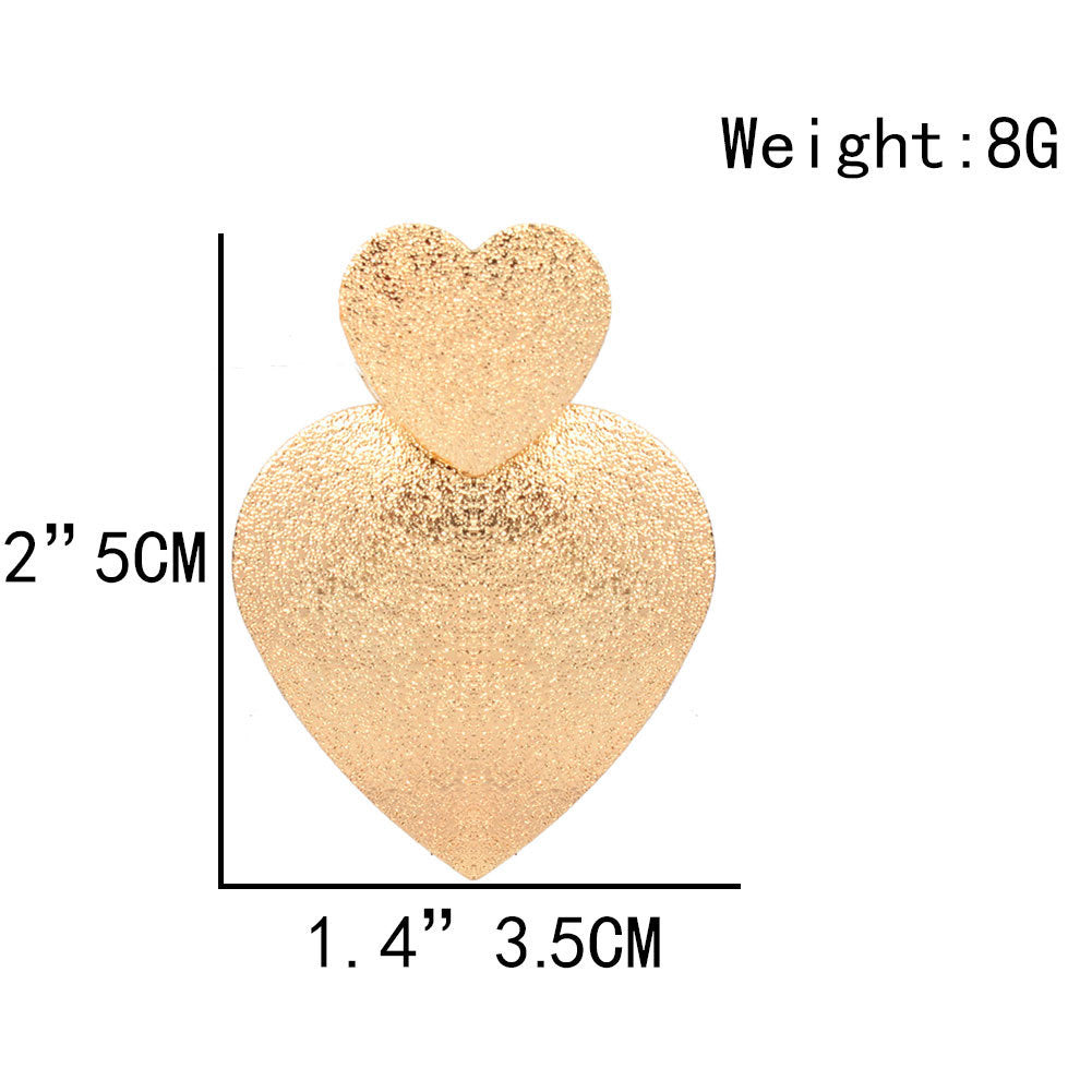 E2753 Aretes corazon grande aleacion ligeros