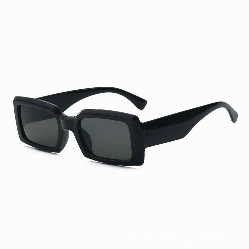 Gf37 gafas de sol cuadradas completamente negras unisexo