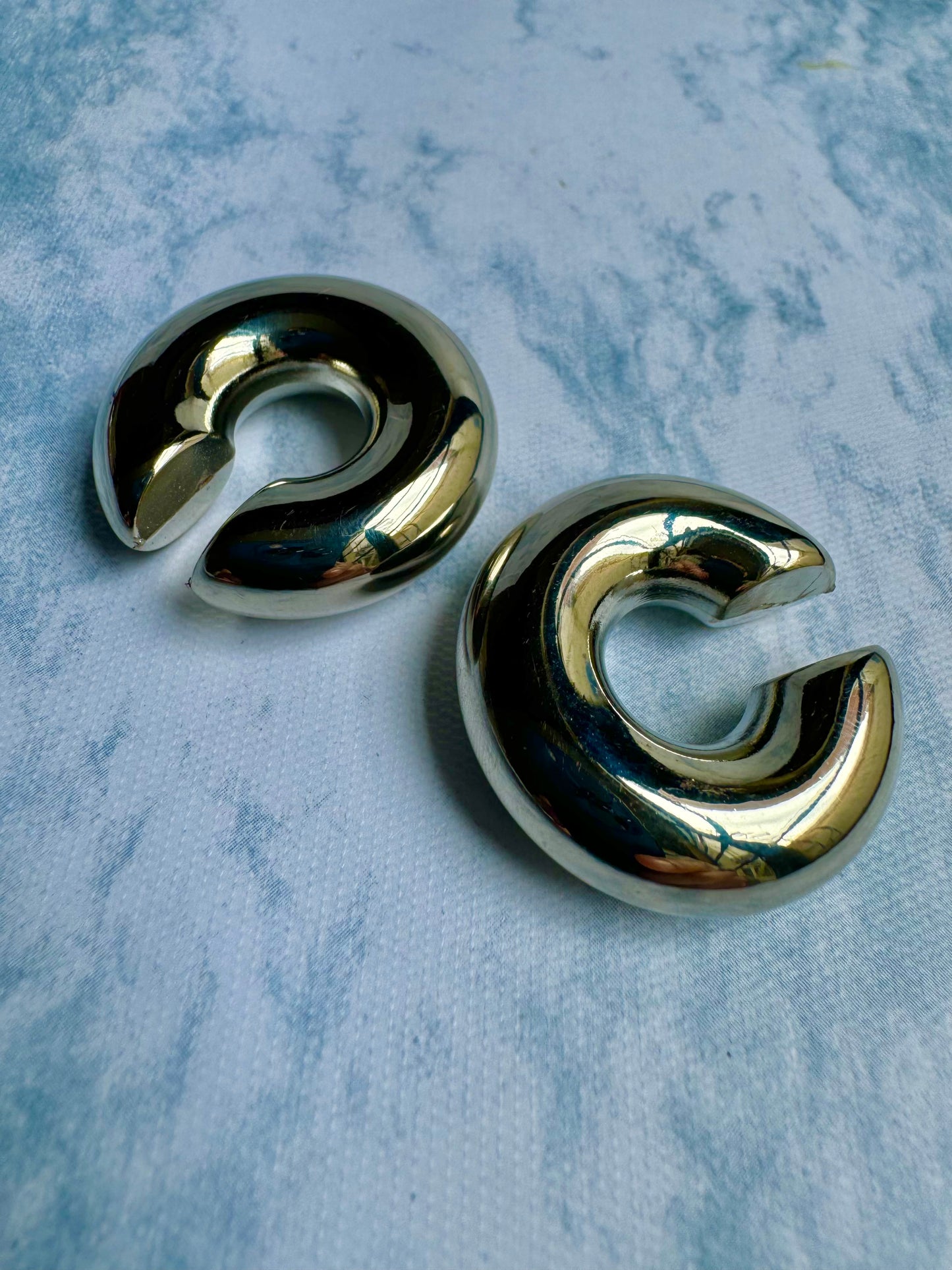 E1161 Aretes ear cuff chunky aleación chapado en oro 18 k plateado