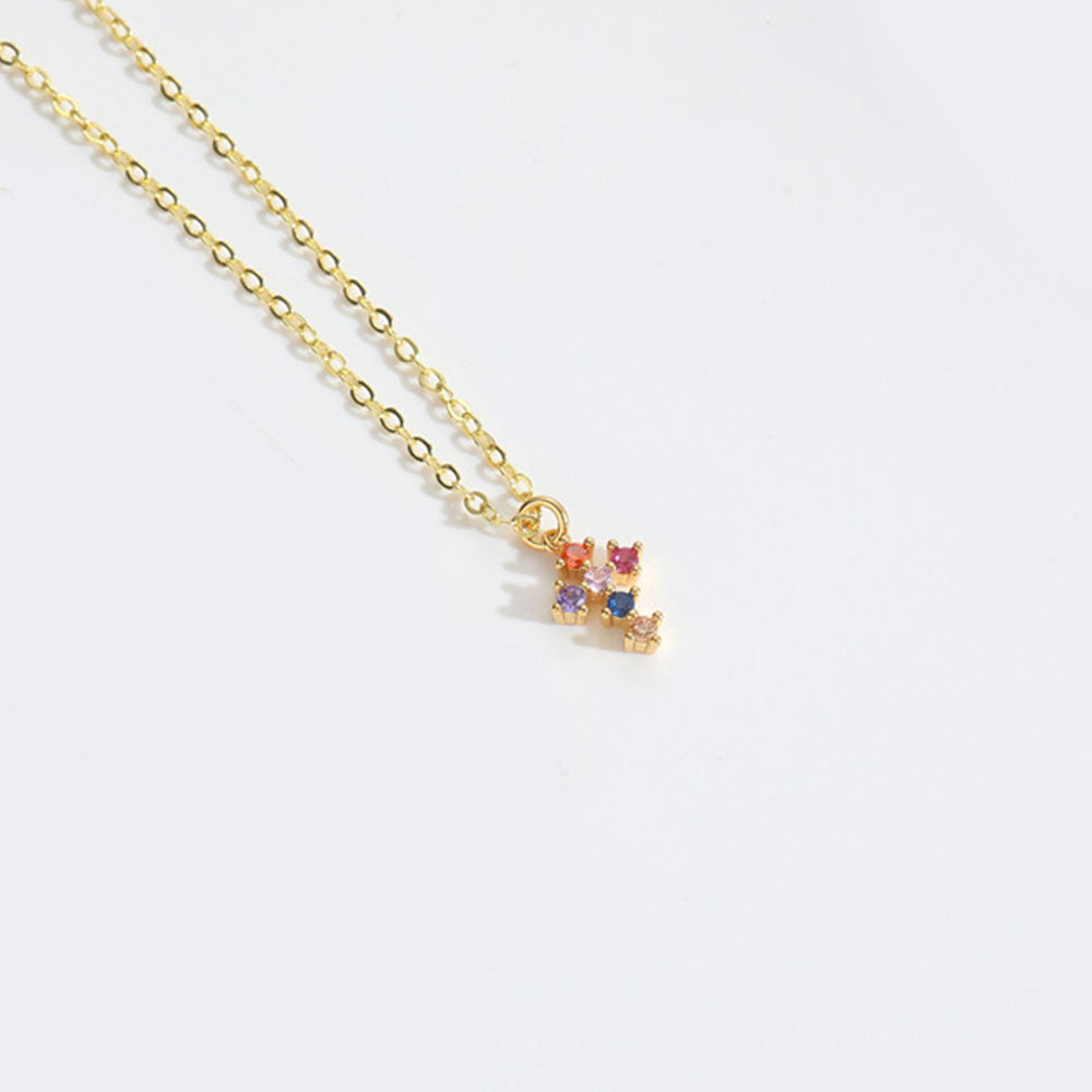 C538 Collar Cruz cobre chapado en oro 14k largo 25cm dije 1cm