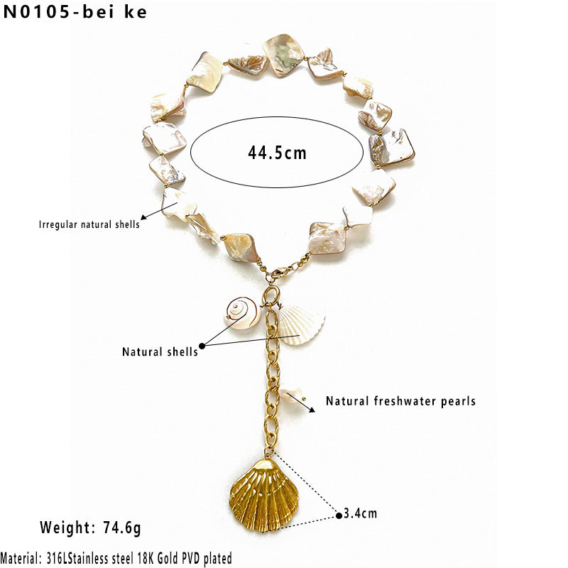 C1598 Collar de Mar acero inoxidable 304 25cm largo