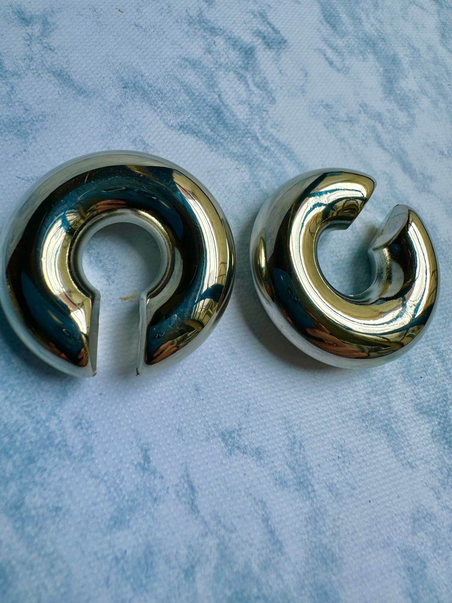 E1161 Aretes ear cuff chunky aleación chapado en oro 18 k plateado