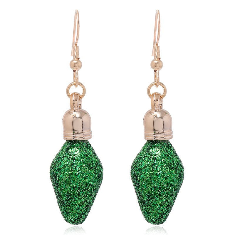 E4188 Aretes foco de Navidad aleacion 3.5cm