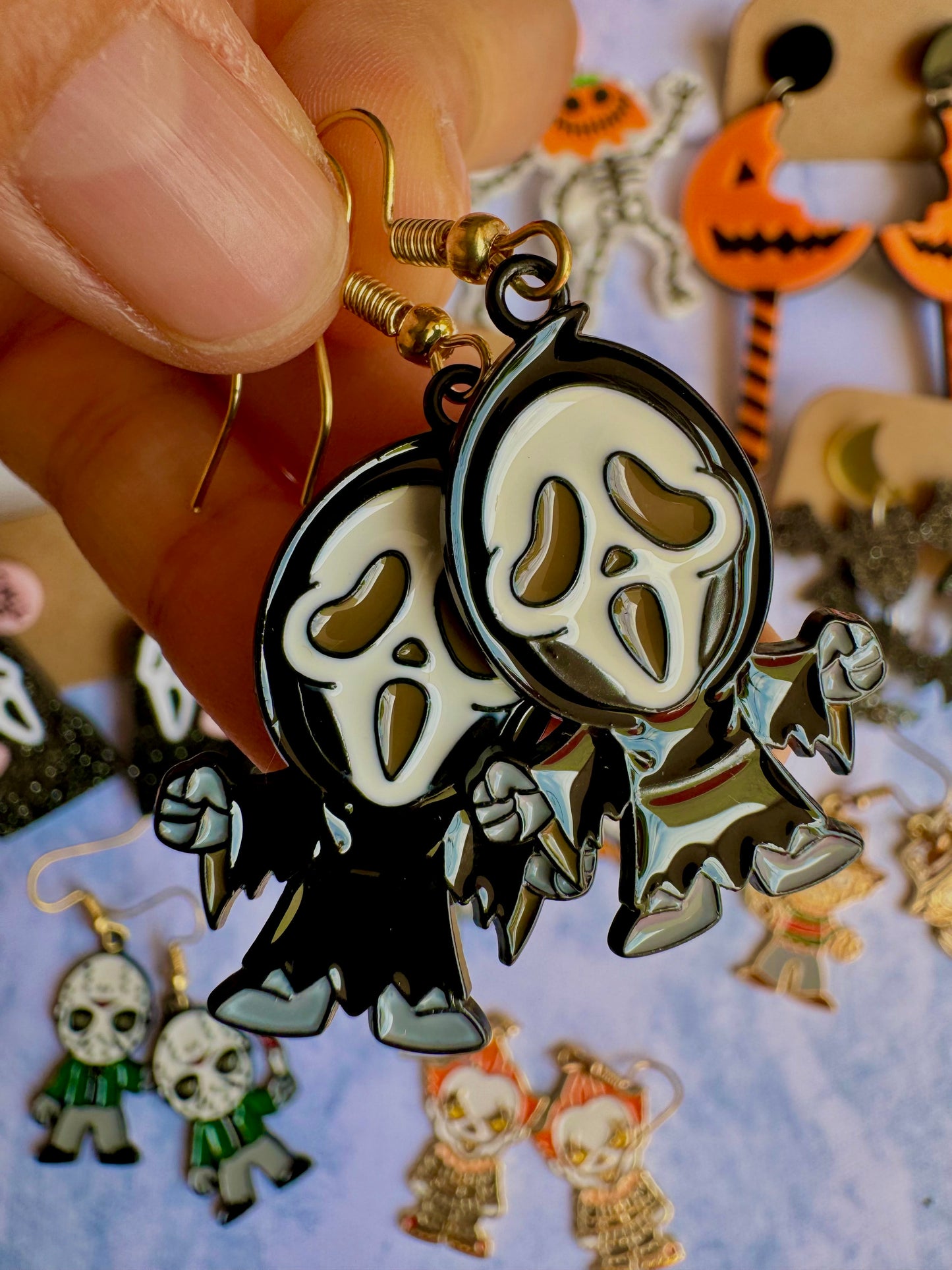 JY34 Aretes Ghostface Scream Halloween