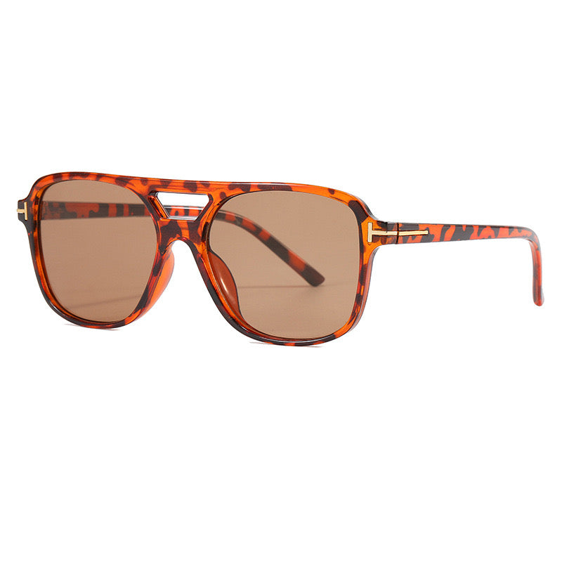 L158 Lentes de sol te con estampado de leopardo