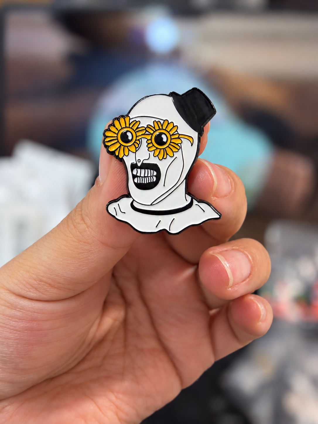 PI001 Pin broche Art the Clown terrifier para tela accesorio metal esmaltado 3x2cm