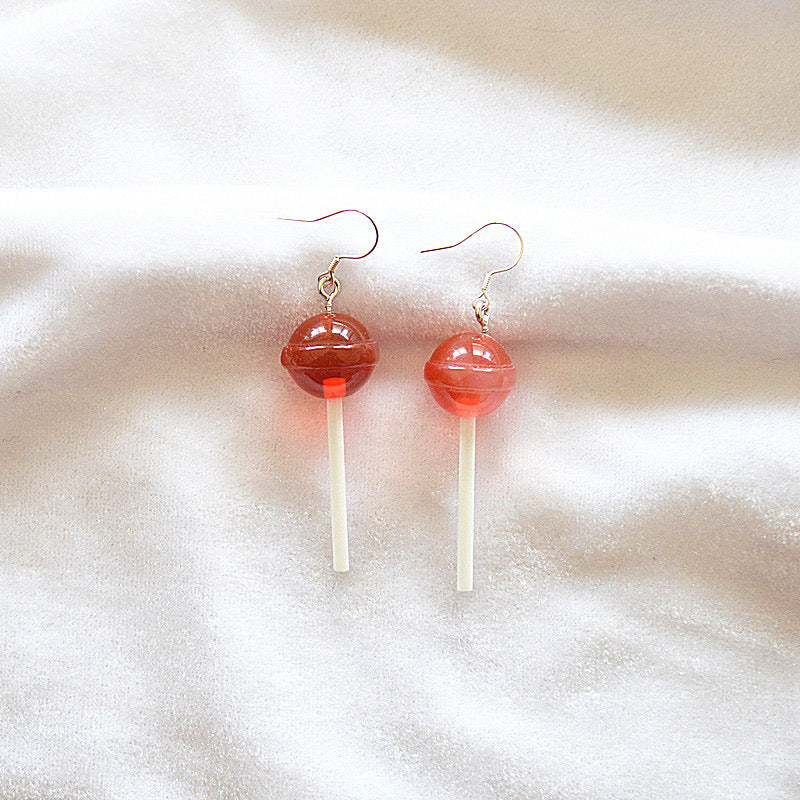 E4844 Aretes paletas caramelo resina 5cm