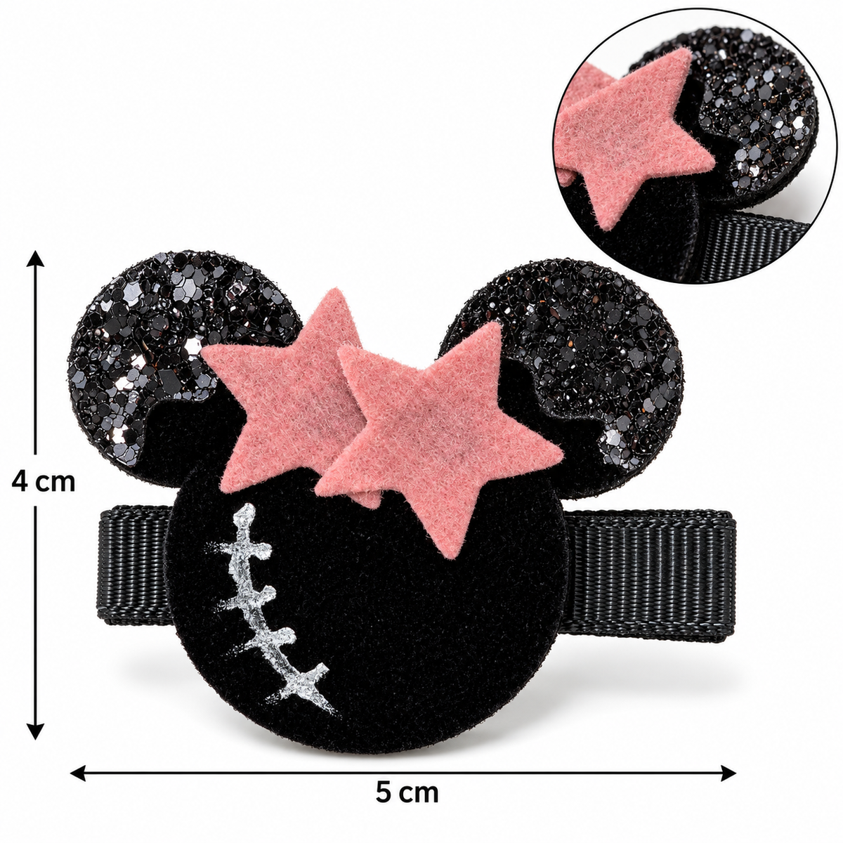 PZ6 Pinza de mini mouse brillo para cabello