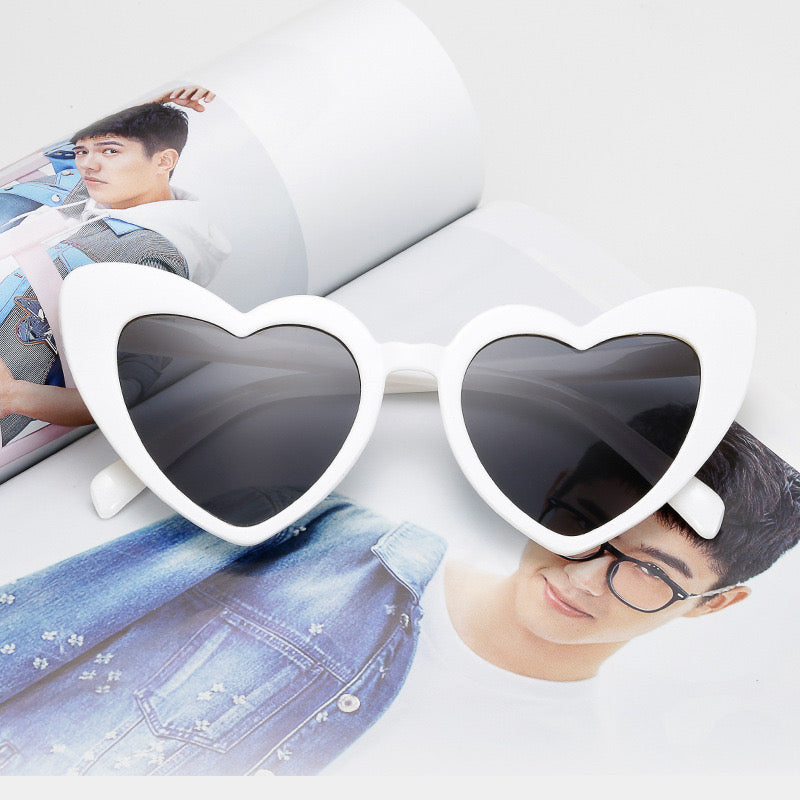 L151B Lentes corazon adulto blanco