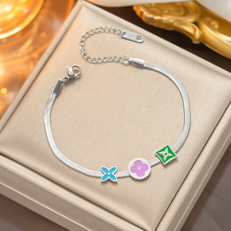 B128 Pulsera imitacion marcas pulsera acero de titanio chapado en oro