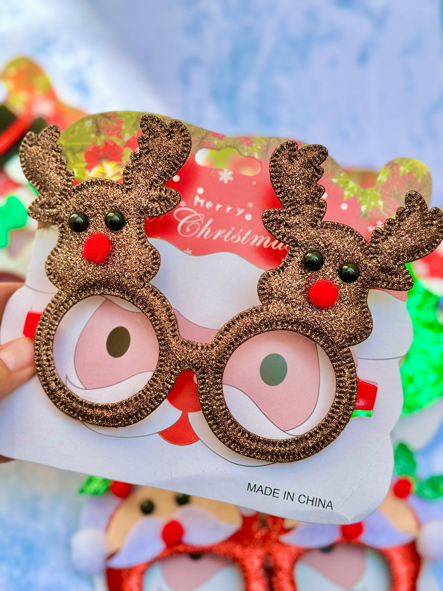 AC157R Lentes navideños reno niño/adulto unitalla