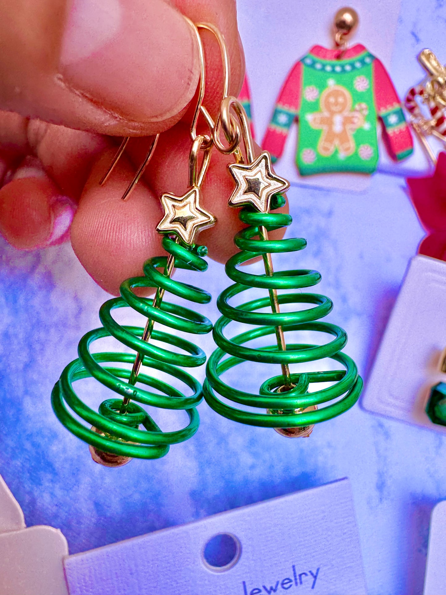 E1921 Aretes arbol Navidad ligeros 5cm