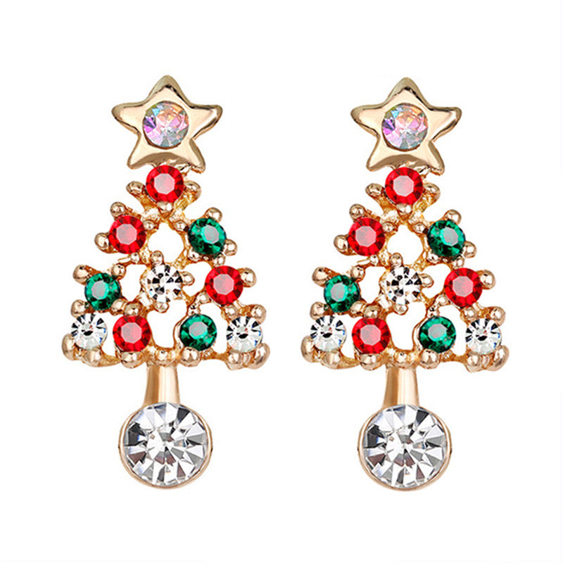 E4276 Aretes árbol de Navidad aleacion 2.7cm