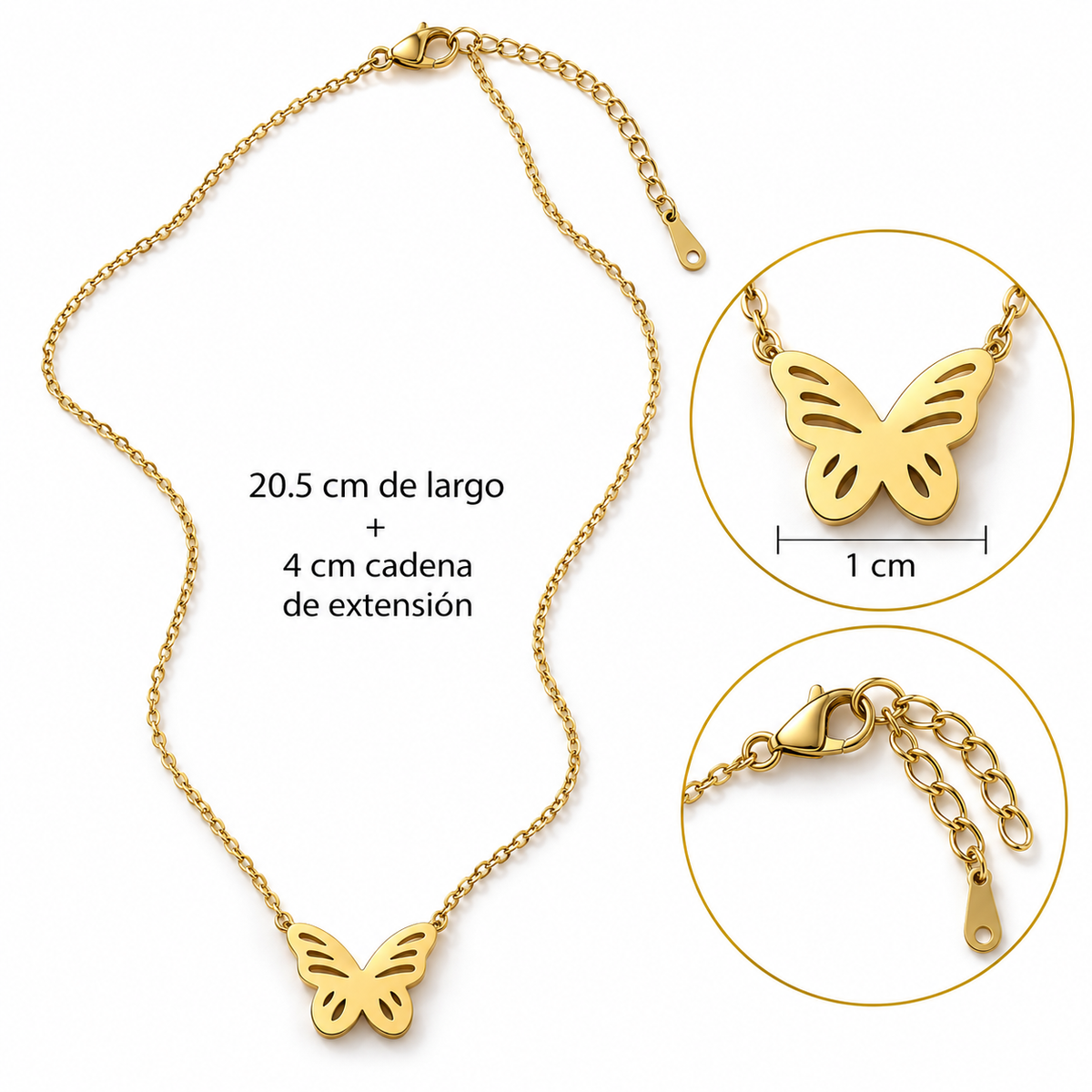 C049 Collar de mariposa acero inoxidable 304