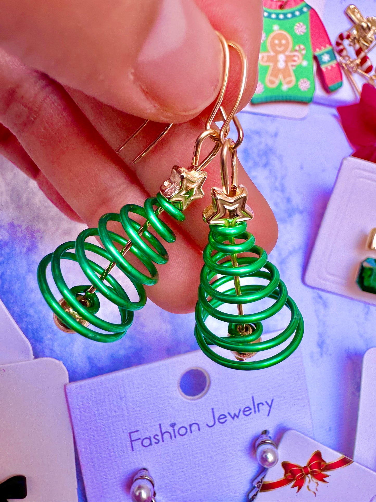 E1921 Aretes arbol Navidad ligeros 5cm