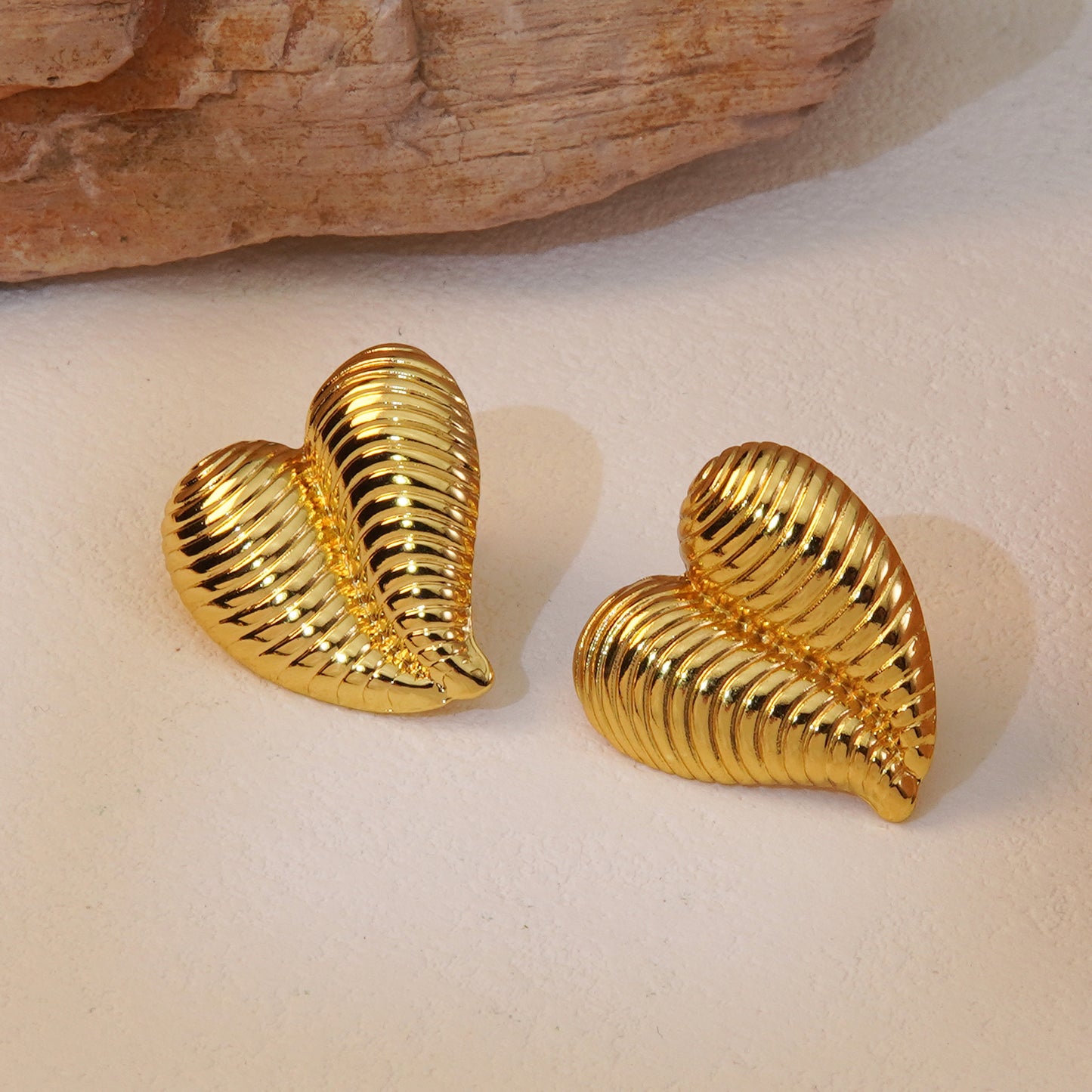 E2976 Aretes corazon acero inoxidable 2.5cm
