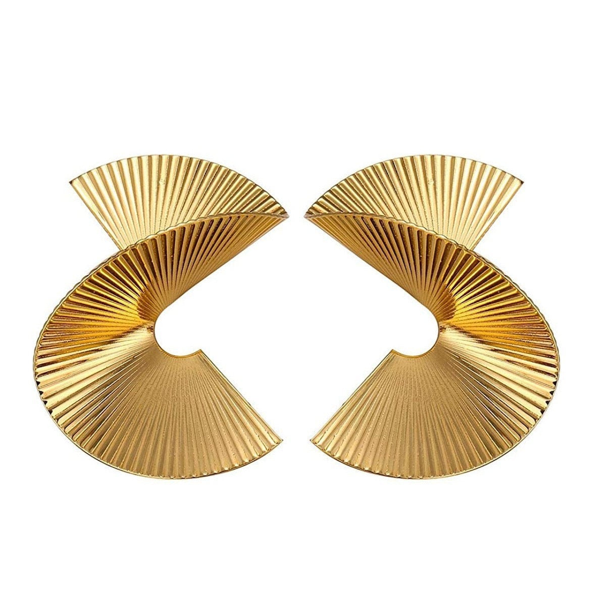 E2813 Aretes dorados aleacion 5cm