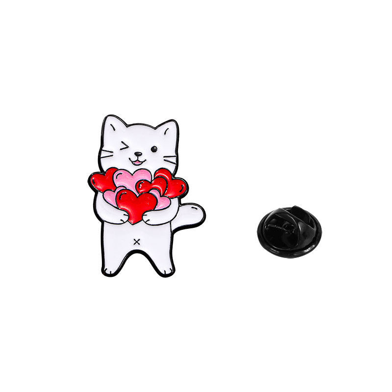 P87 Pin o broche para ropa de gato amor
