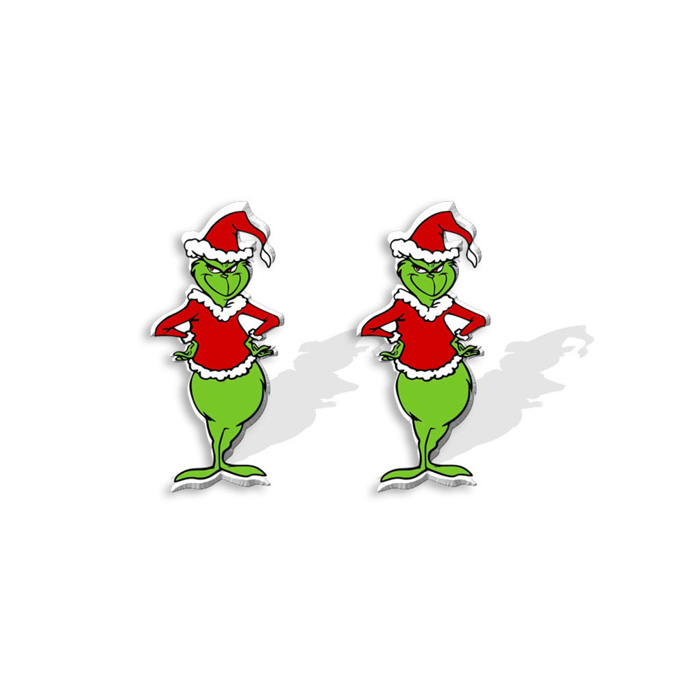 E2058 Aretes grinch navideño pequeños
