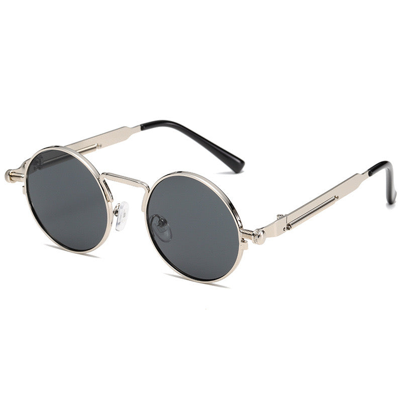 Gf39 gafas de sol retro, Steampunk para hombres redondas