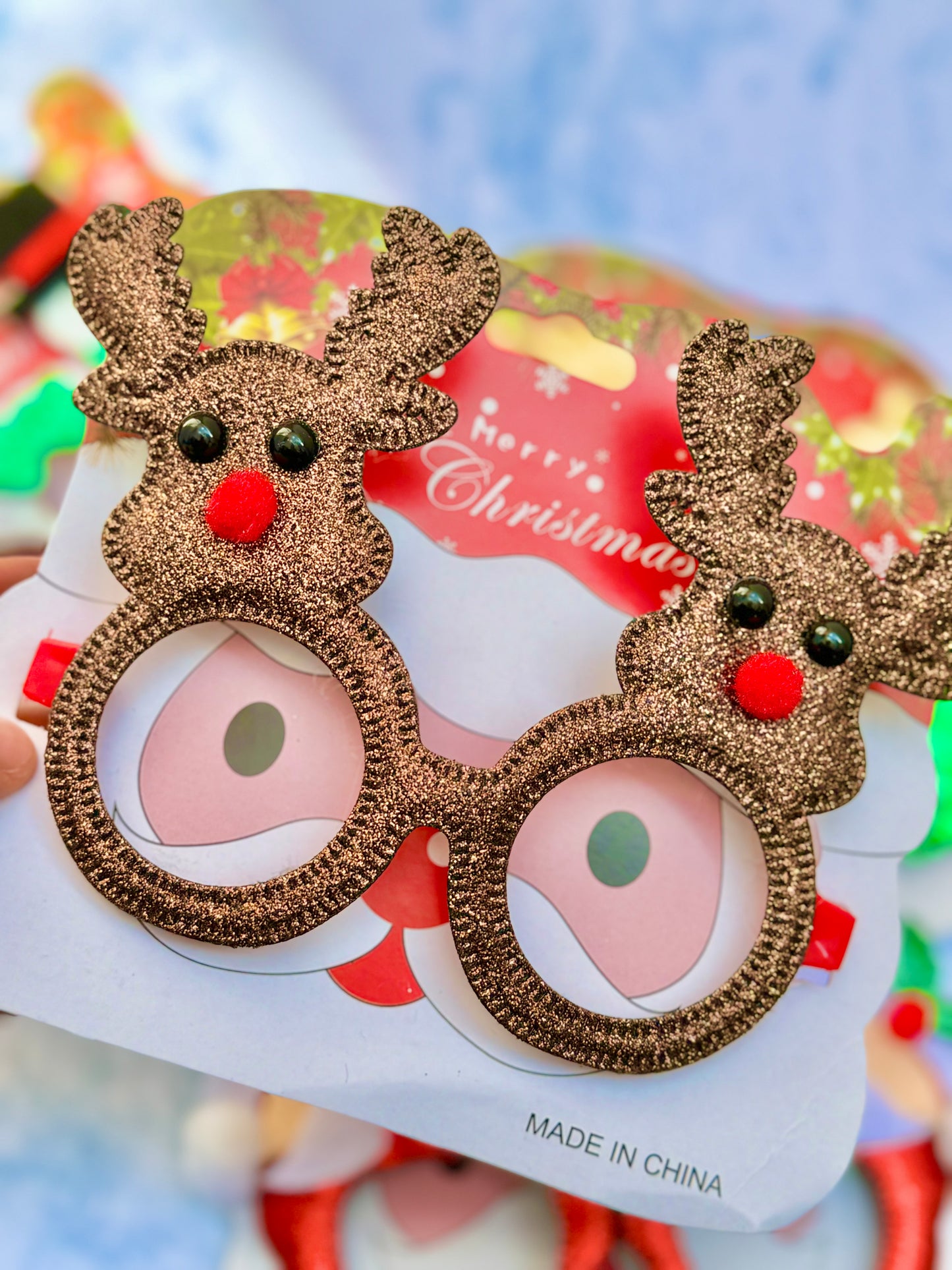 AC157R Lentes navideños reno niño/adulto unitalla