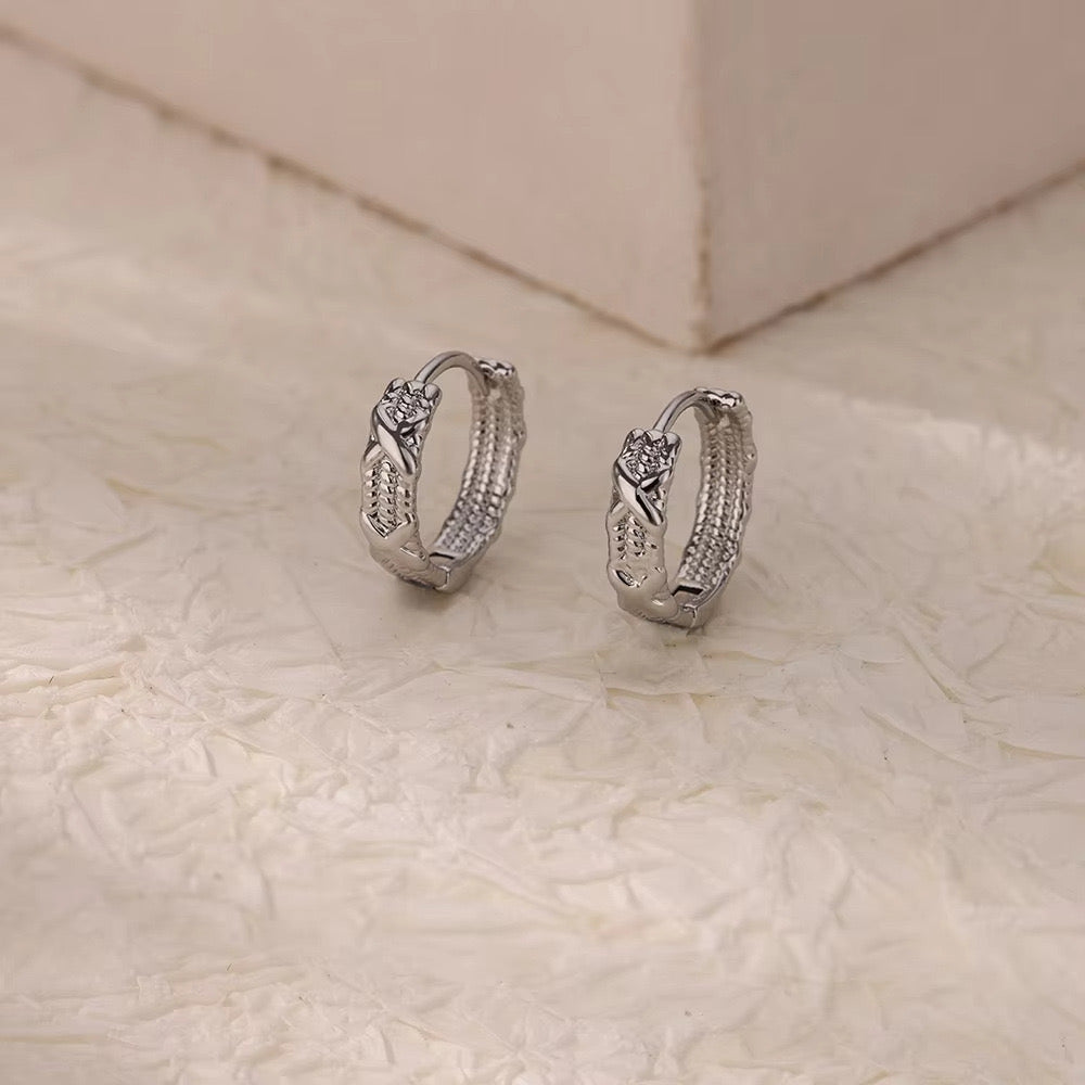 E3378 Argollas acero inoxidable plateadas 1.3cm