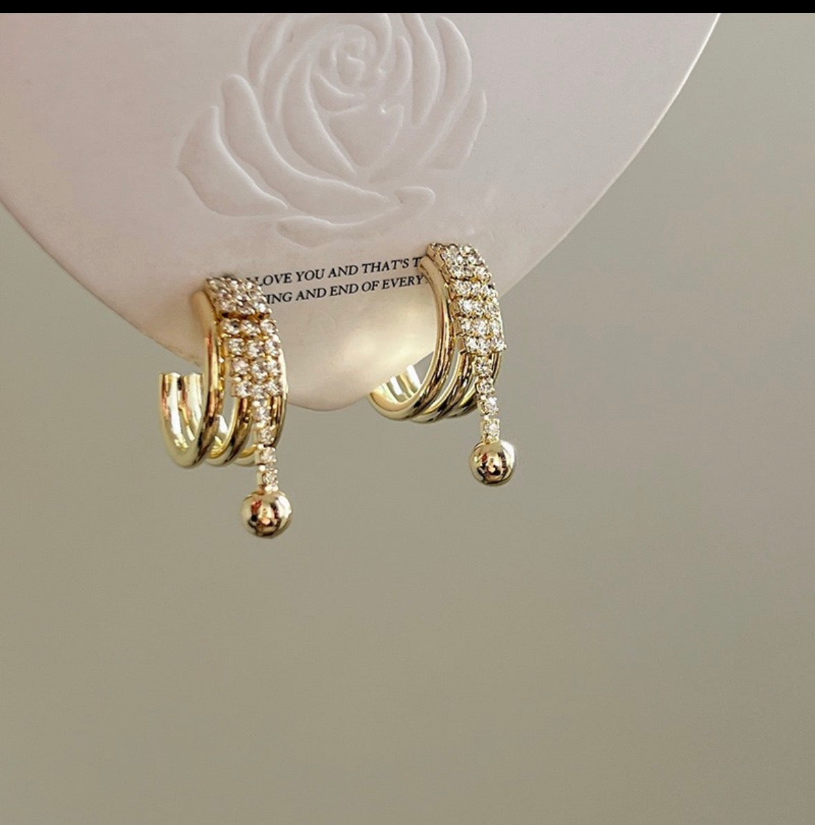 E4731 Aretes brillantes Aleacion 2cm