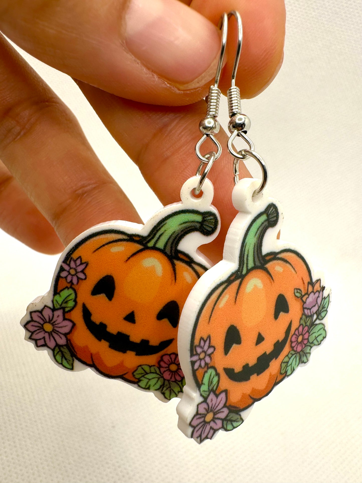 E544 Aretes Calabaza Halloween