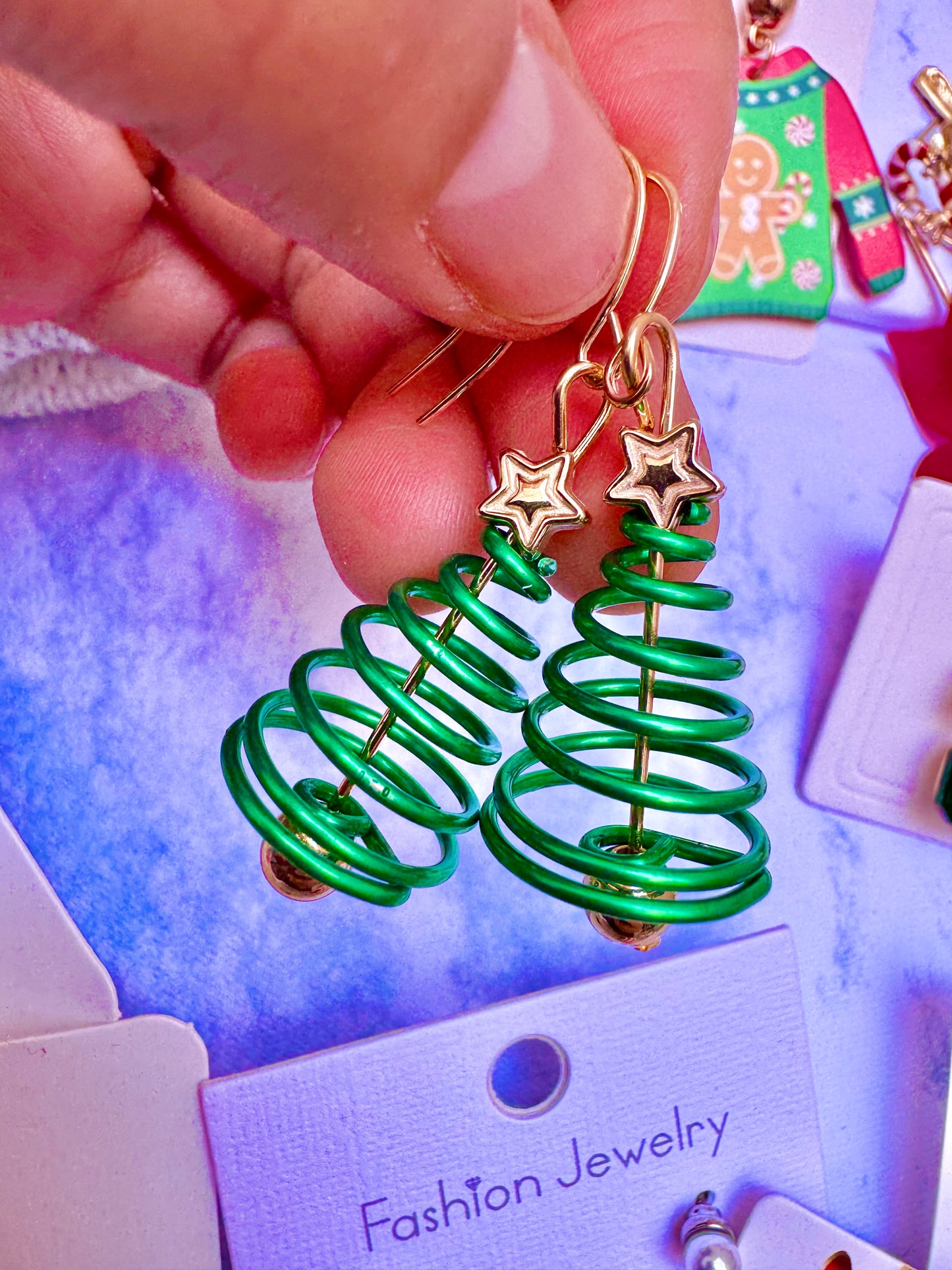 E1921 Aretes arbol Navidad ligeros 5cm
