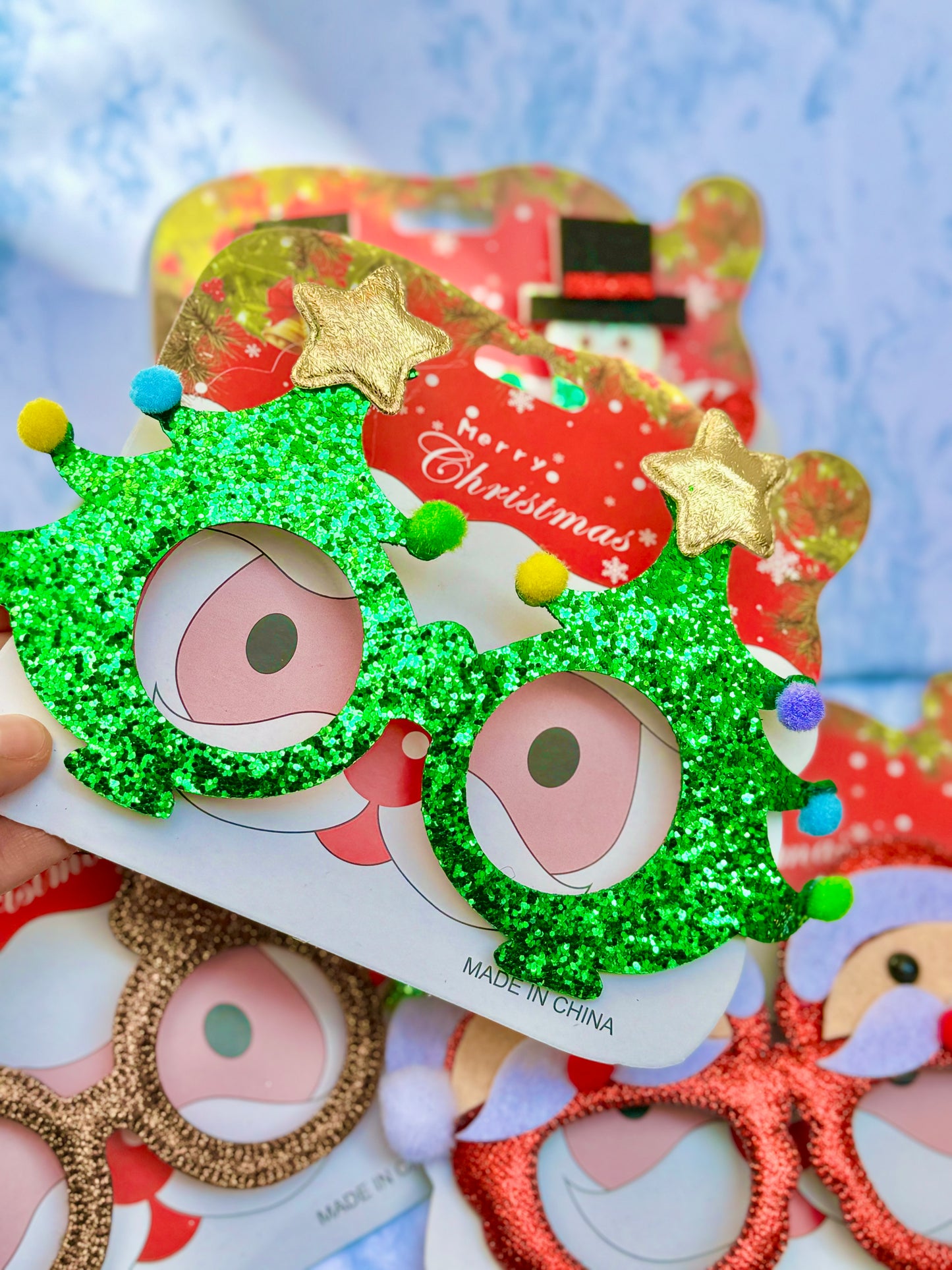 AC157P Lentes navideños pino niño/adulto unitalla