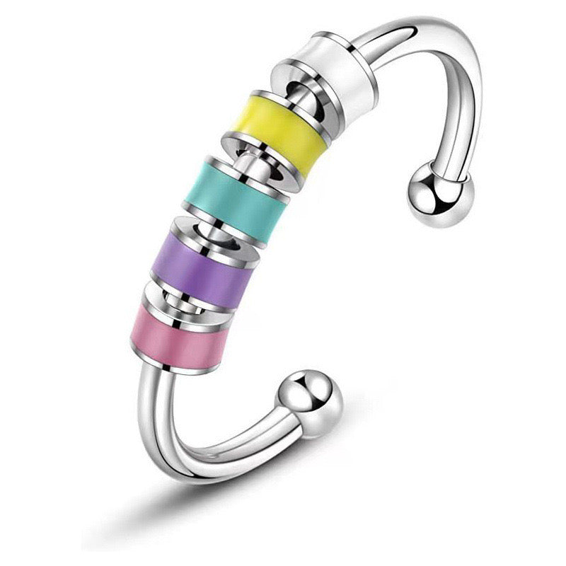 A167 Anillo abierto colores antiestres acero inoxidable