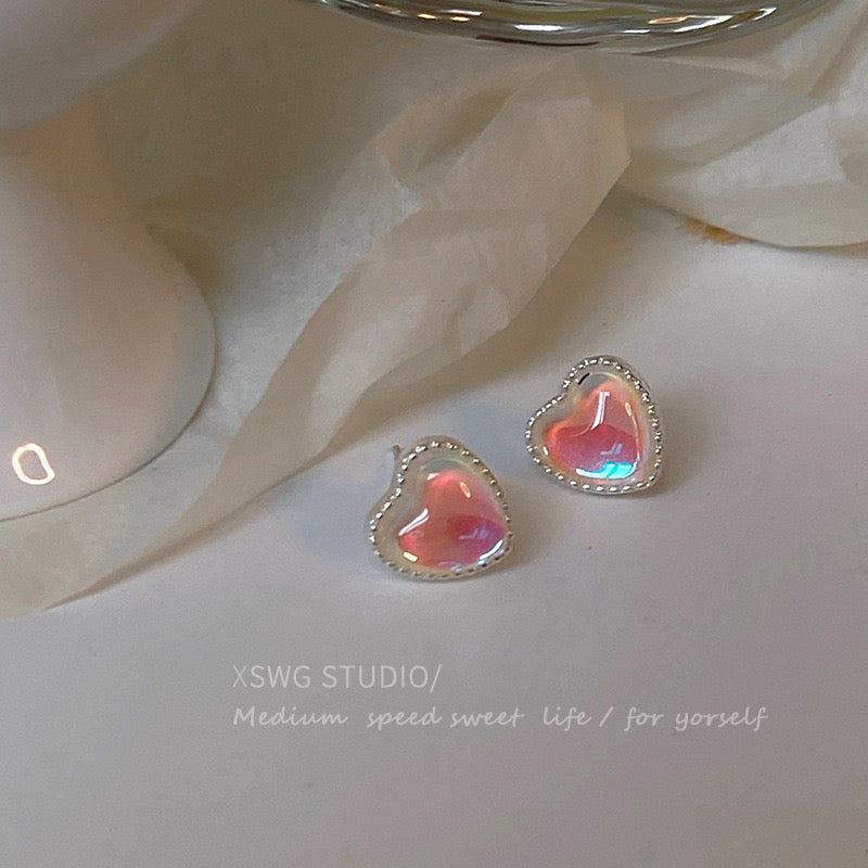 E4285 Aretes corazón aleacion .9cm