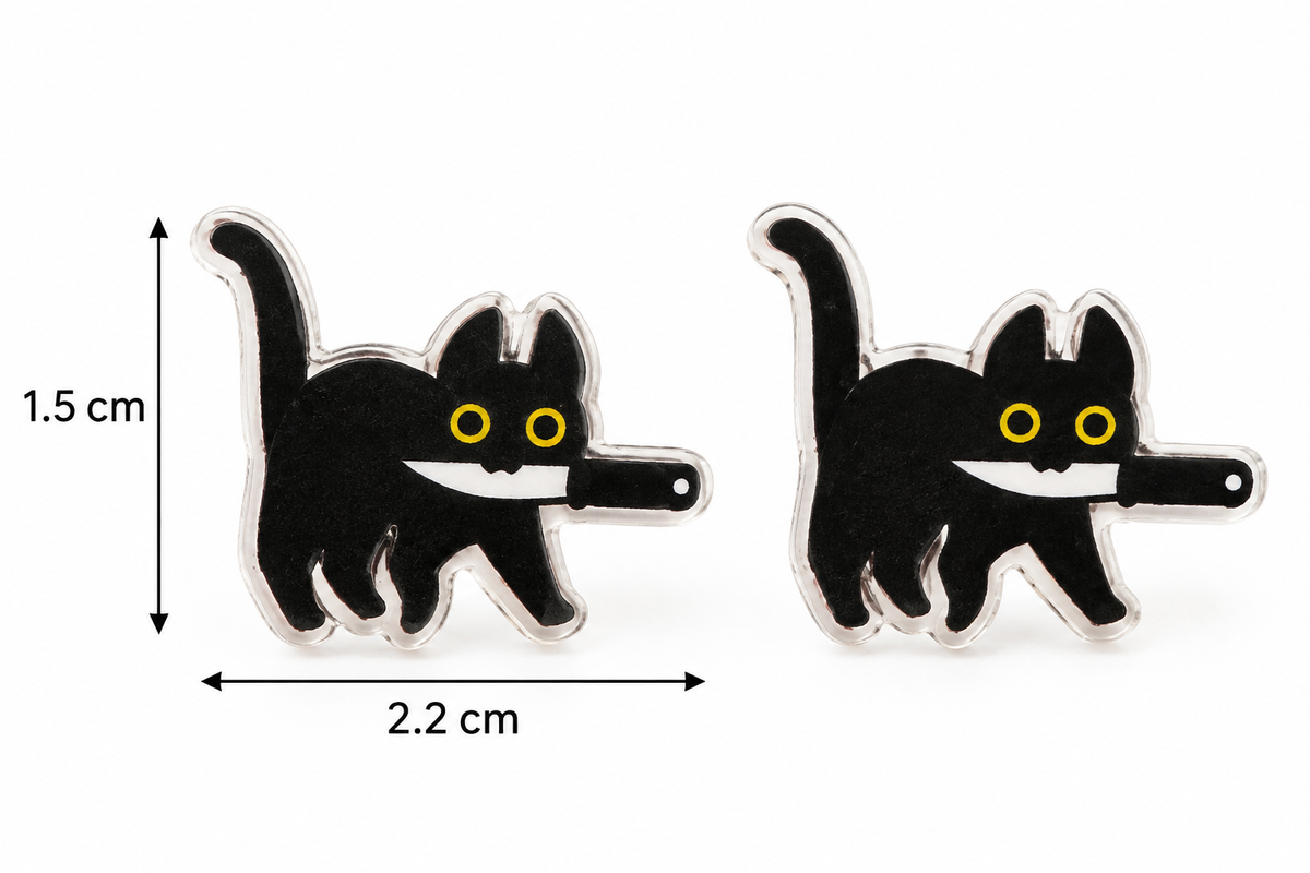 H157 Agetes gato hallowen acrilico ligeros