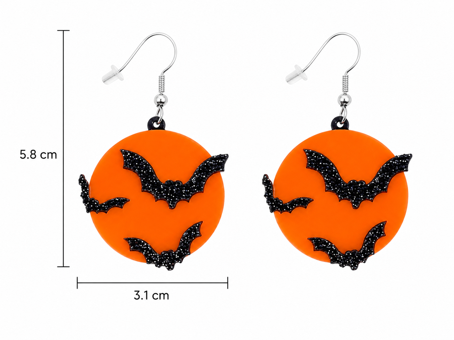H32 Aretes murcielagos fondo naranja de alecion