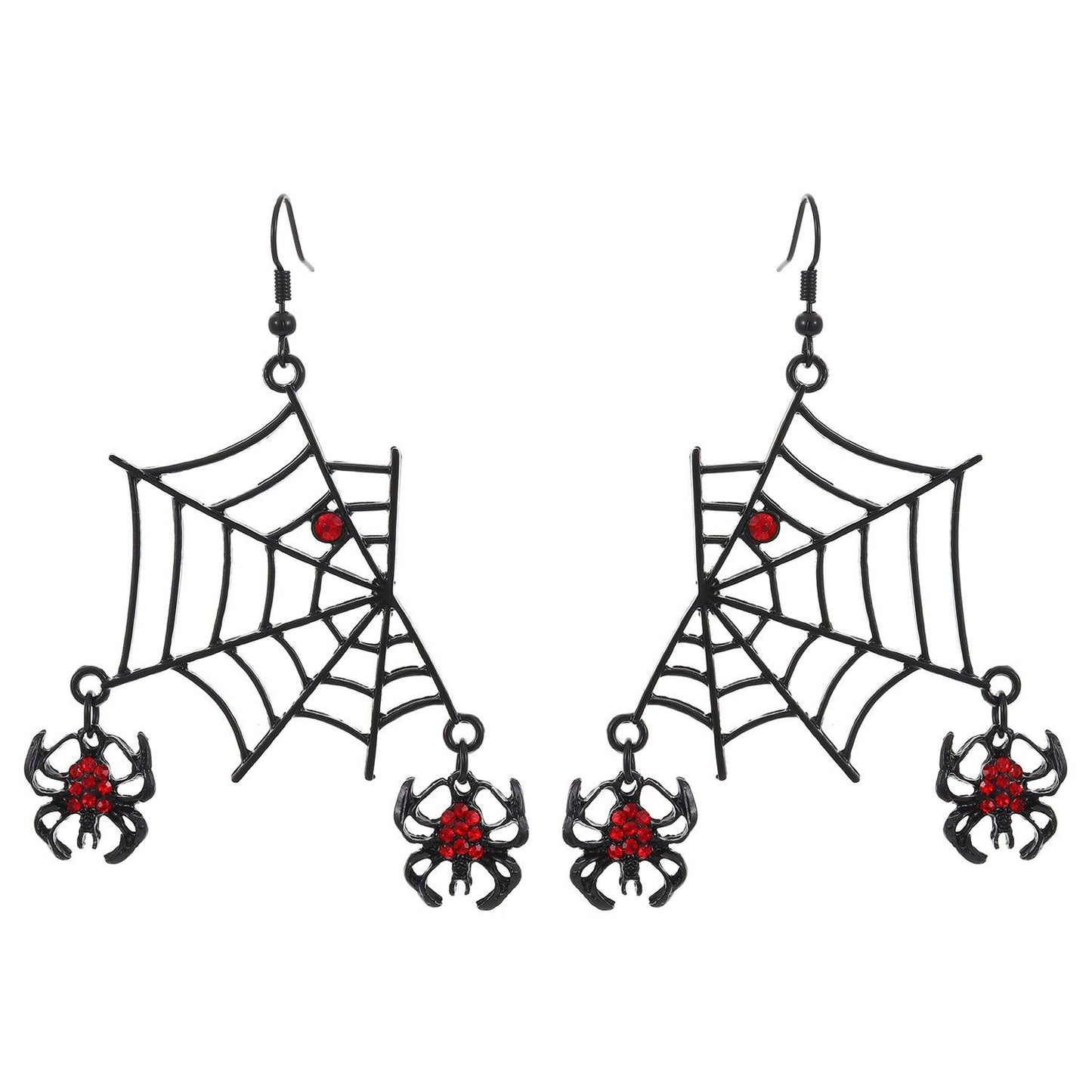 H56 Aretes telaraña aleacion 6cm