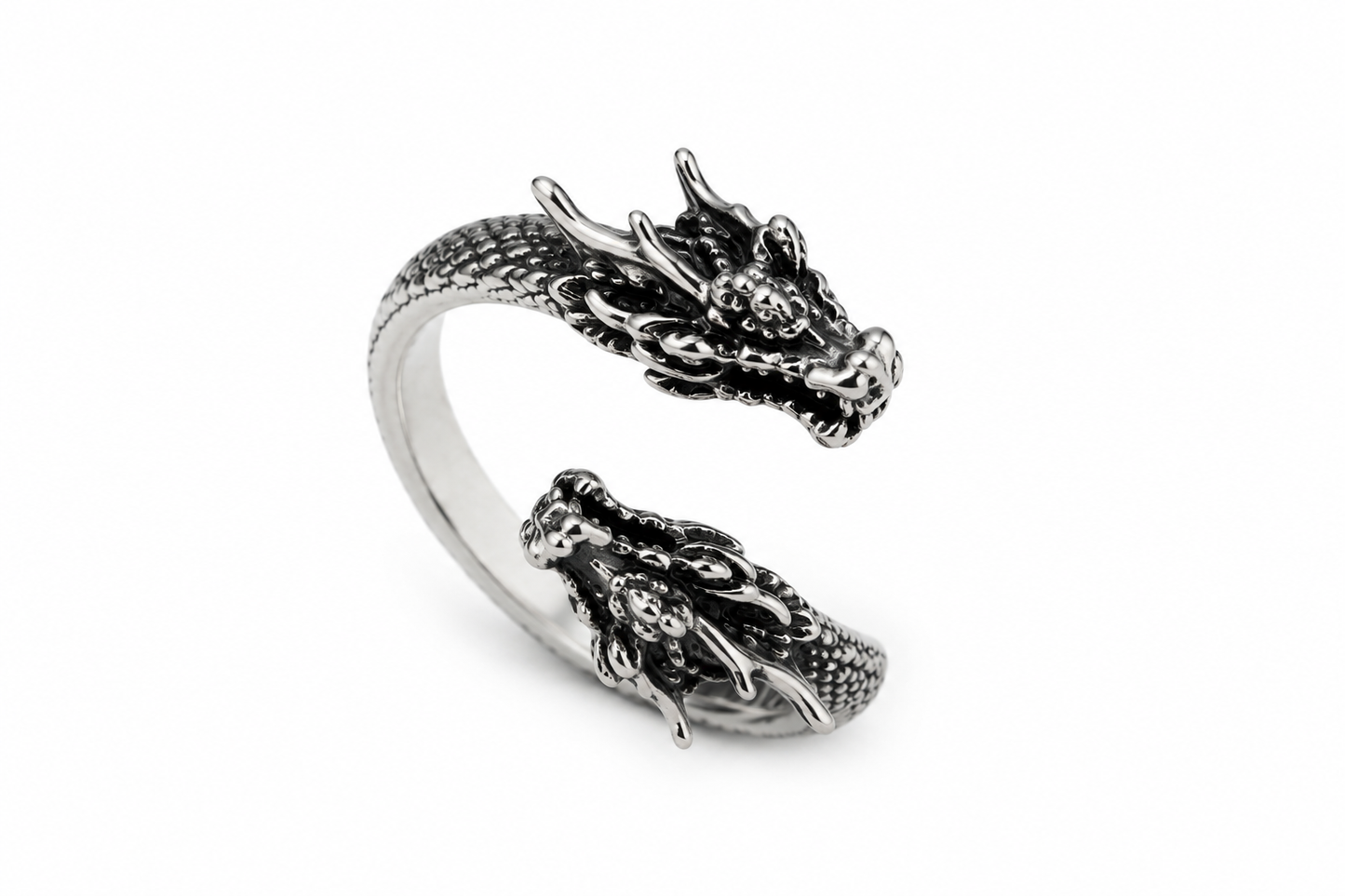 A500 Anillo doble cabeza dragon cobre