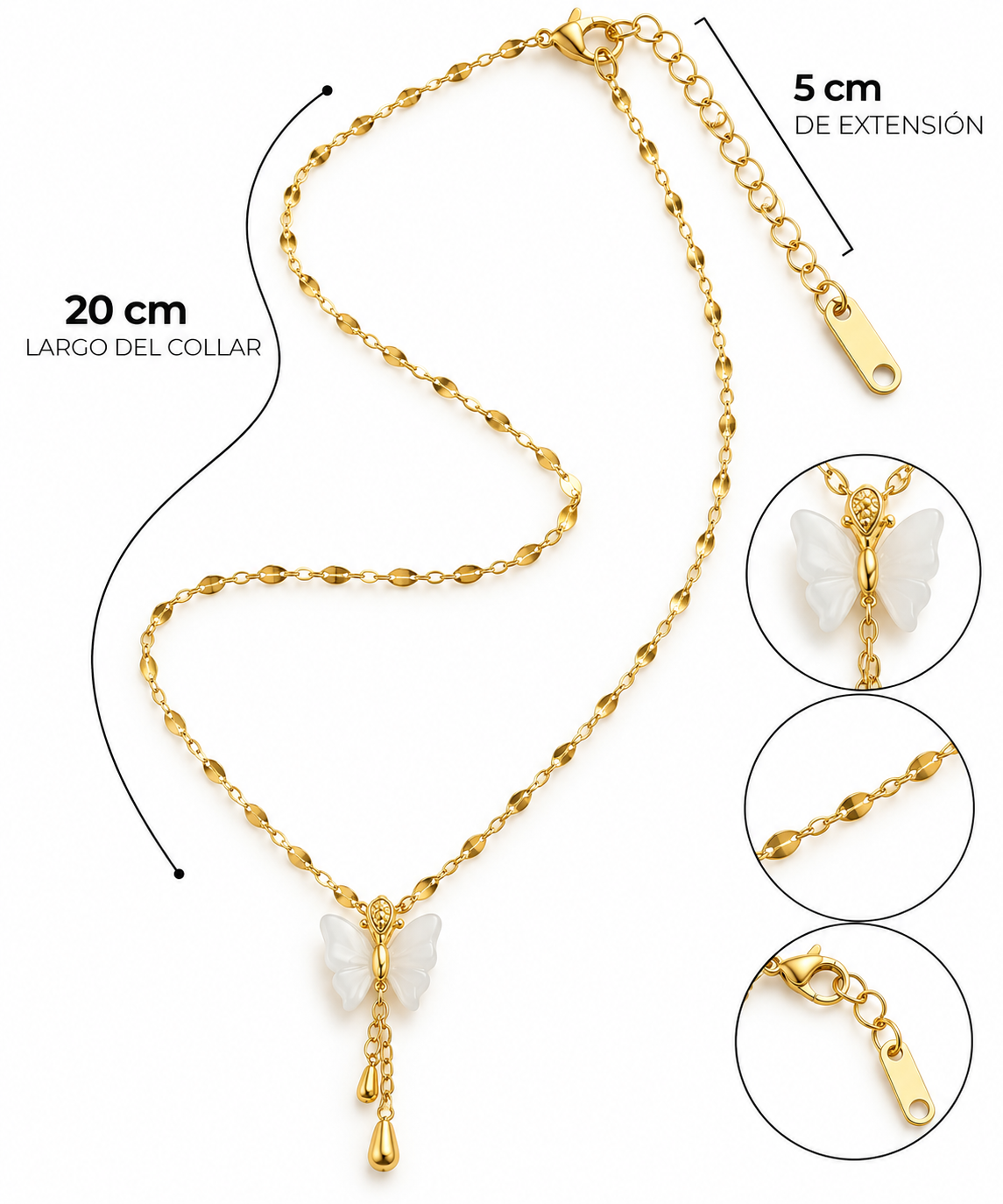 C930 Collar mariposa recubrimiento pvd base de cobre