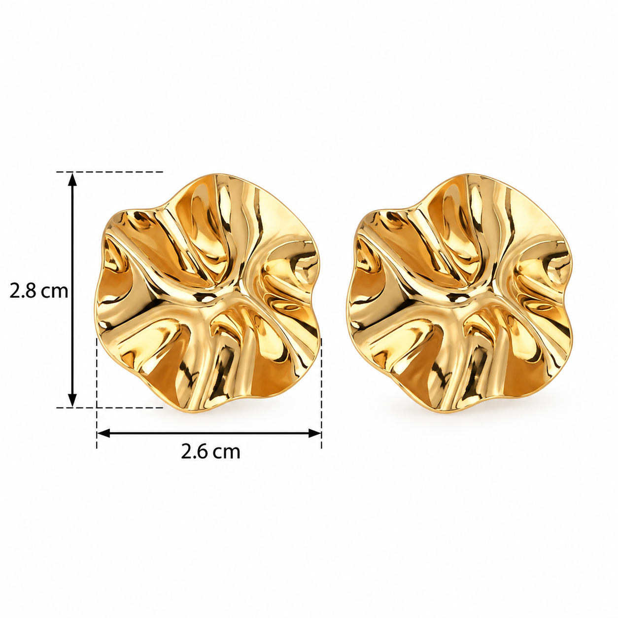 E2879 Aretes circulo irregular de aleacion