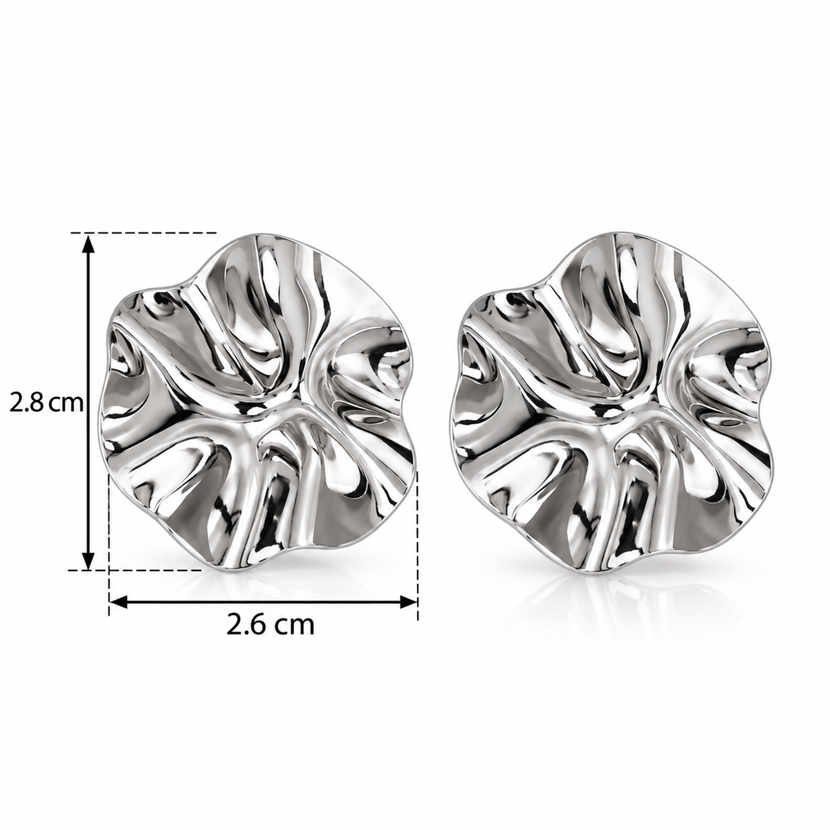 E2879p Aretes circulo irregular de aleacion