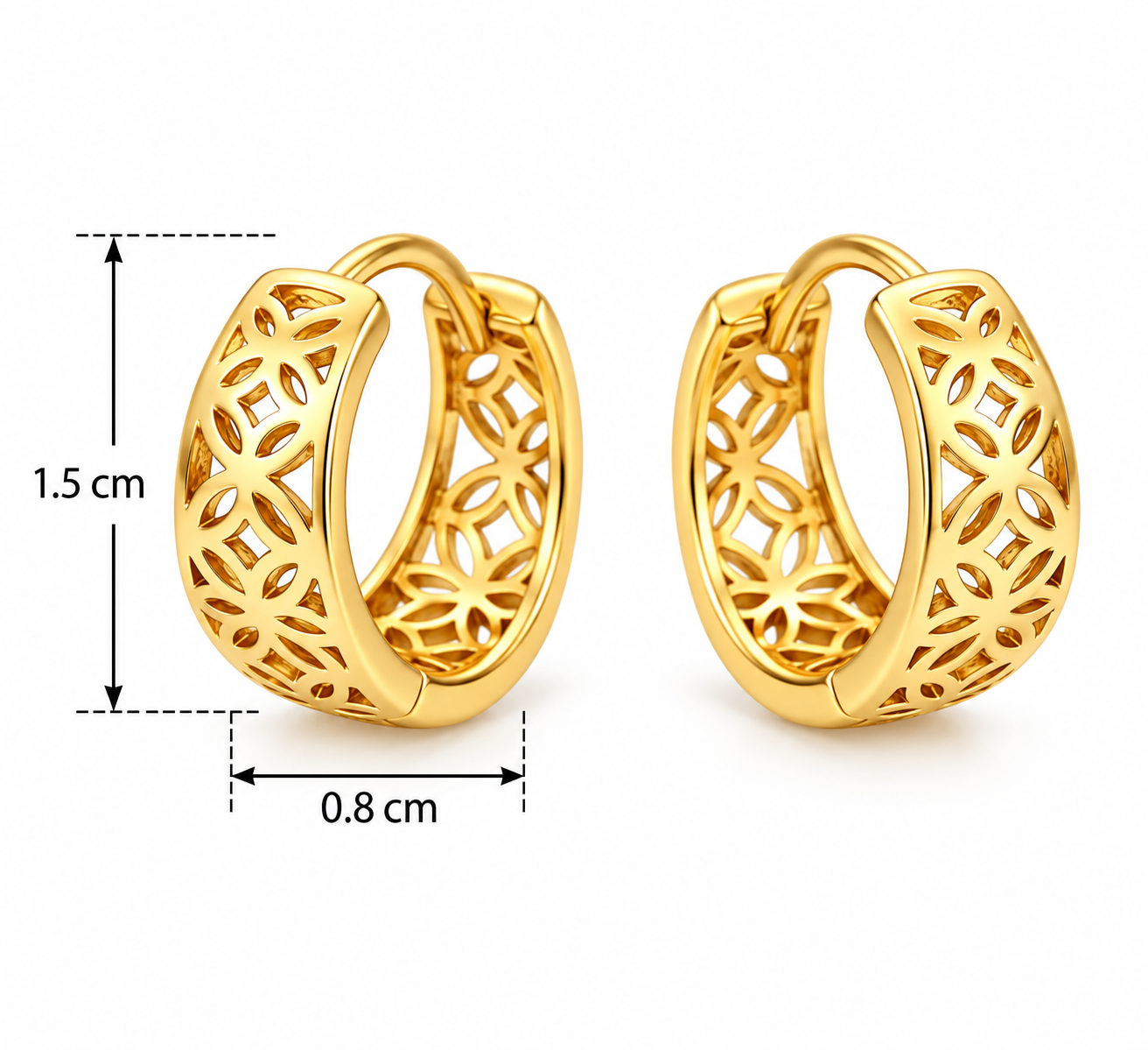 E2624 Arracadas aleacion de cobre chapado en oro de 14k Xuping