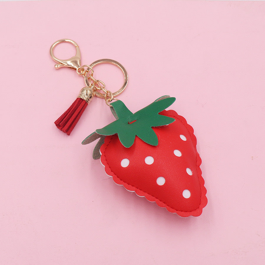 K37 Llavero Fresa Cuero Sintetico Largo 15cm