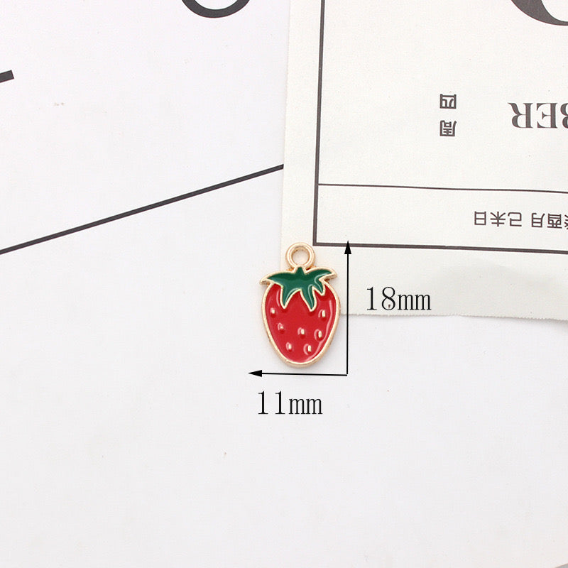 C293 Dije Fresa Roja Tamaño 1.8cm
