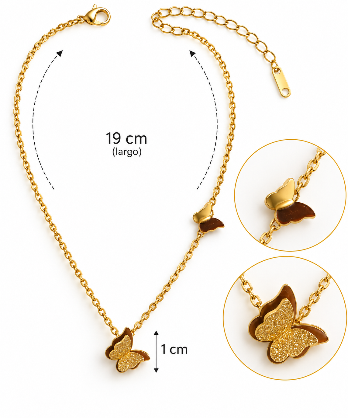 C015 Collar mariposas de acero inoxidable 304