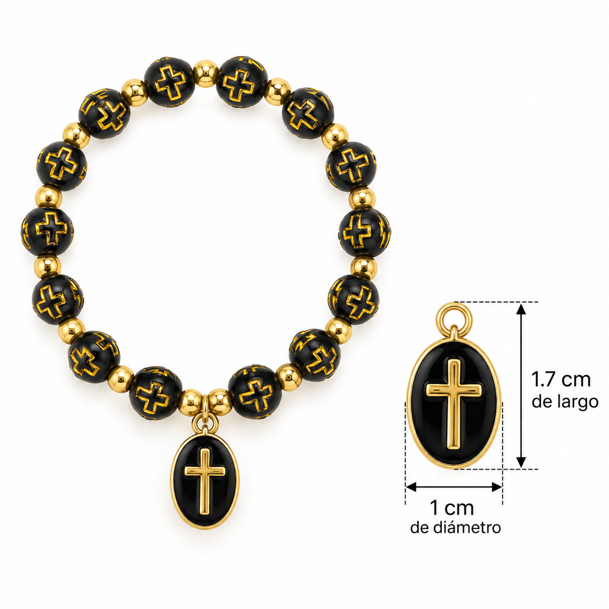 H150 Pulsera Cruz aleacion