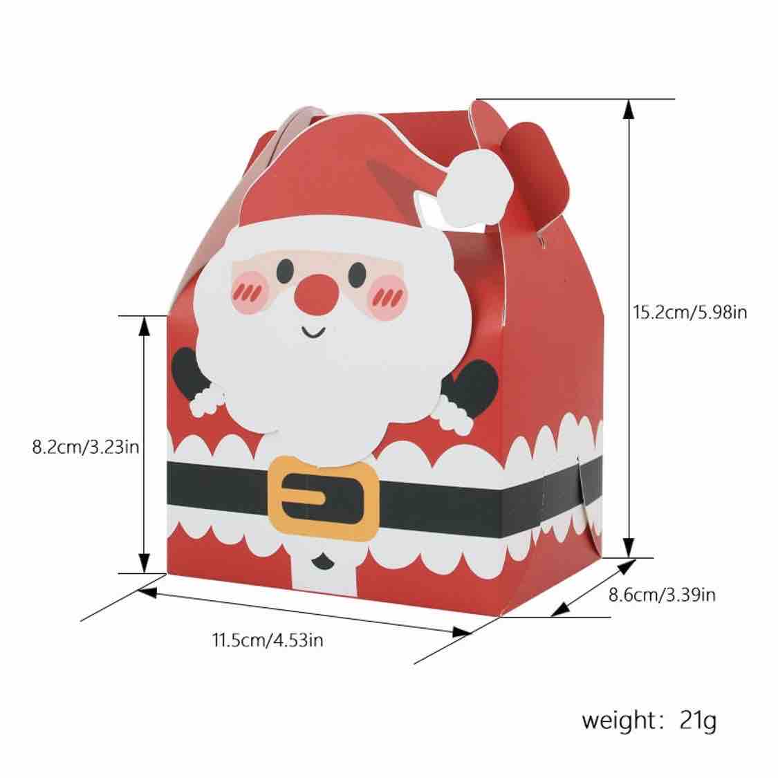 J123 1 pieza Caja de regalo armable navideña mediana