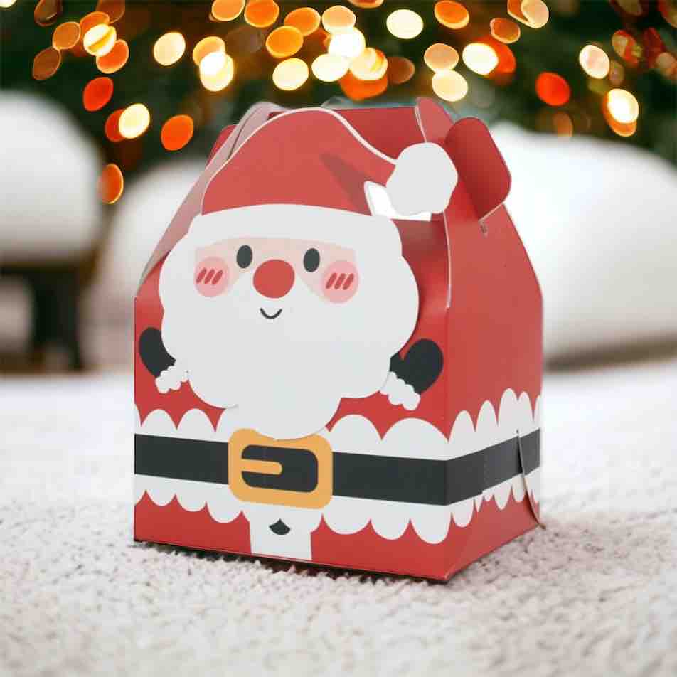 J123 1 pieza Caja de regalo armable navideña mediana