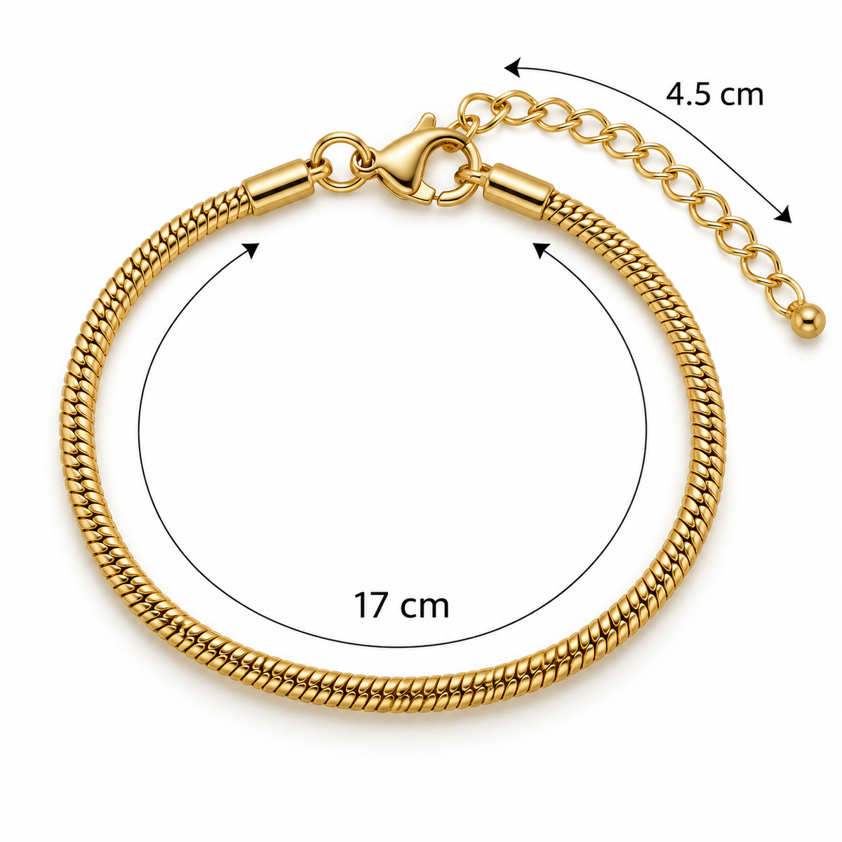 B108 Pulsera dorada de acero inoxidable 304