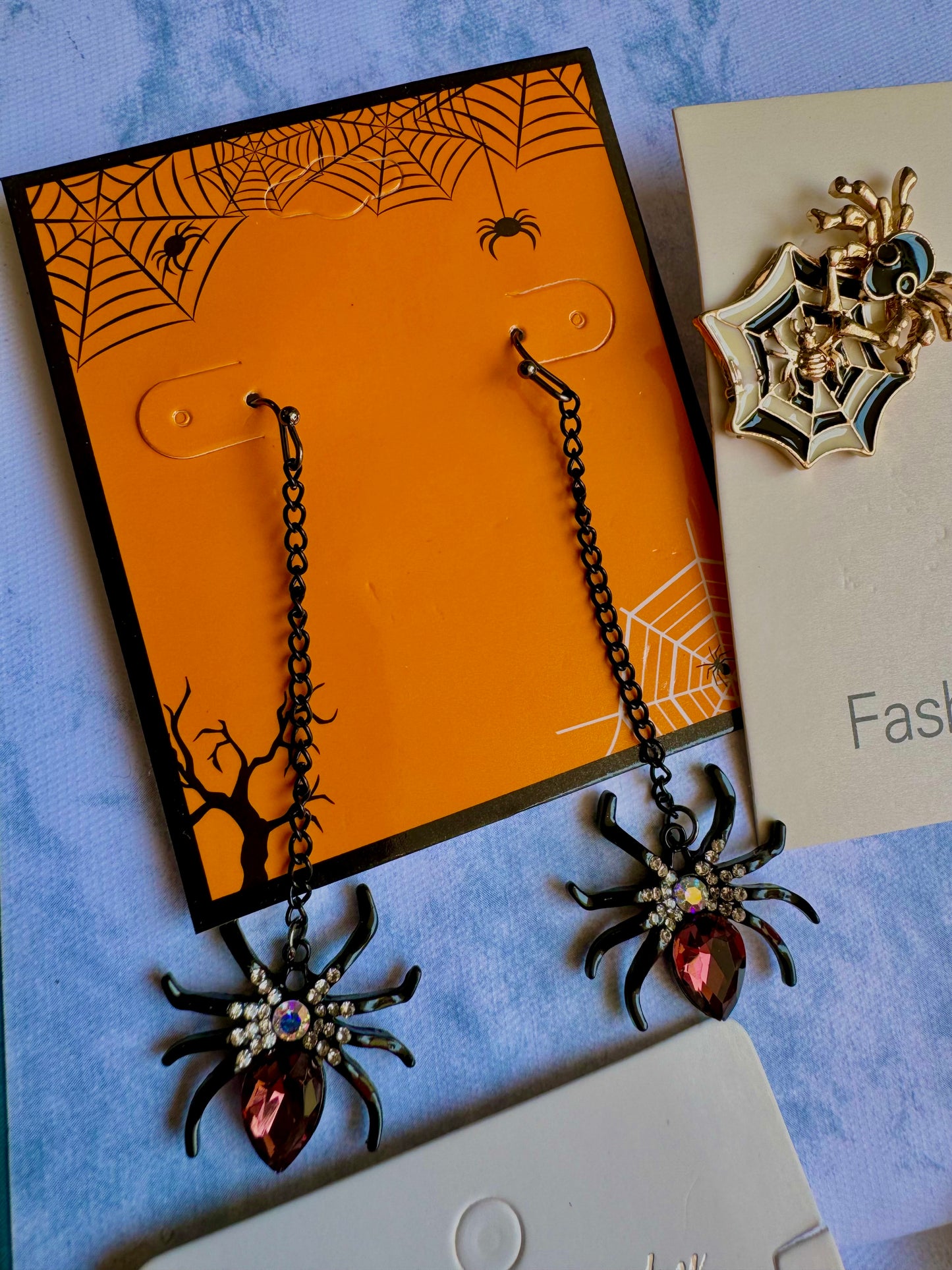 E380 Aretes Araña Halloween